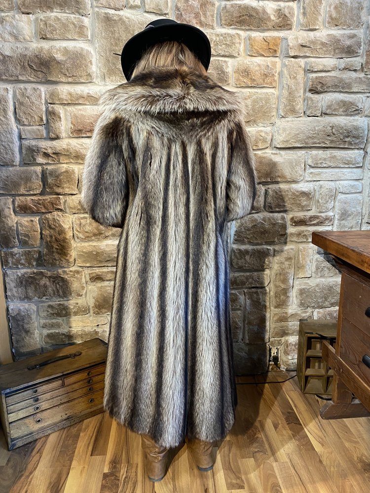 Jerome Walk Jr North American Raccoon Long Coat, Size S