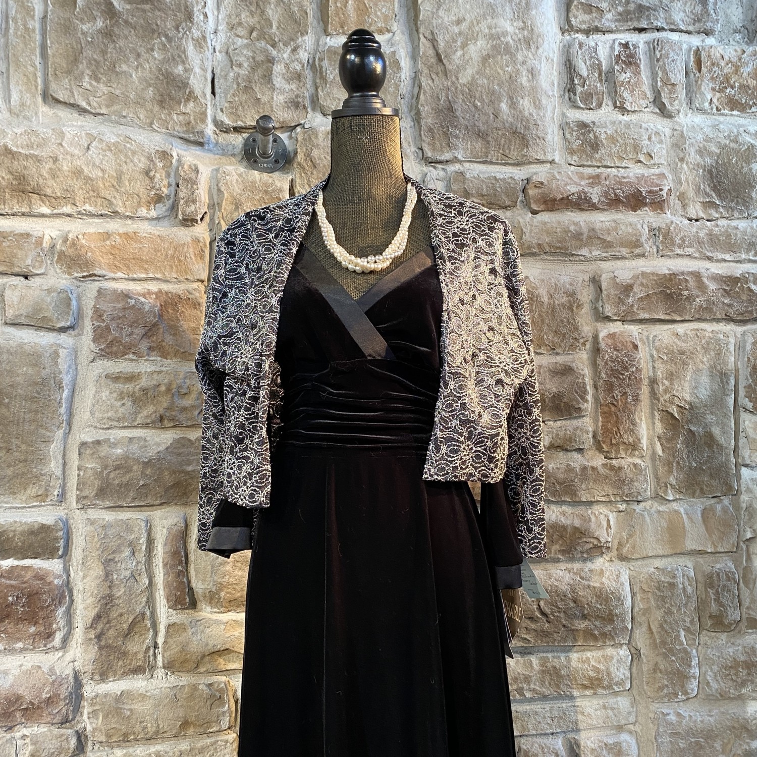 Black and White Bolero Jacket, Size XL 