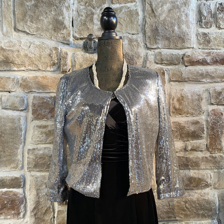 Fate Silver Sequin Jacket