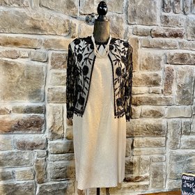 Black Beaded Jacket, Size L