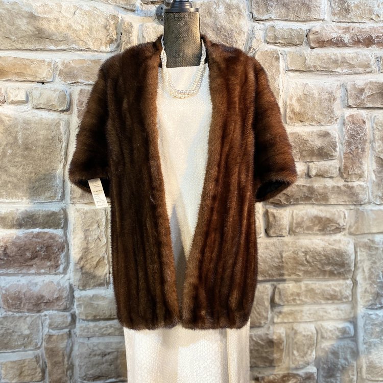 Dark Ranch Mink Capelet, Size M