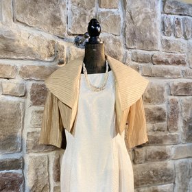 B Michael Gold Plated Bolero, Size 4