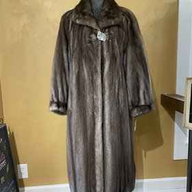 Blue Iris Mink Full Length Coat, Size M