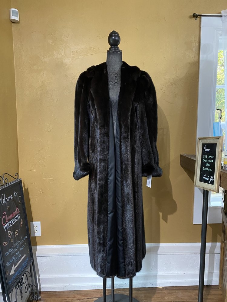 Dark Ranch Mink Full Length Coat, Size L