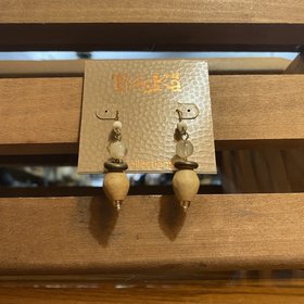 Stacked Bead Dangle Earrings