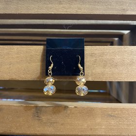 Gold Stacked Bead Earrings