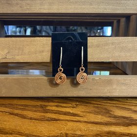 Bronze Swirl Drop Earrings
