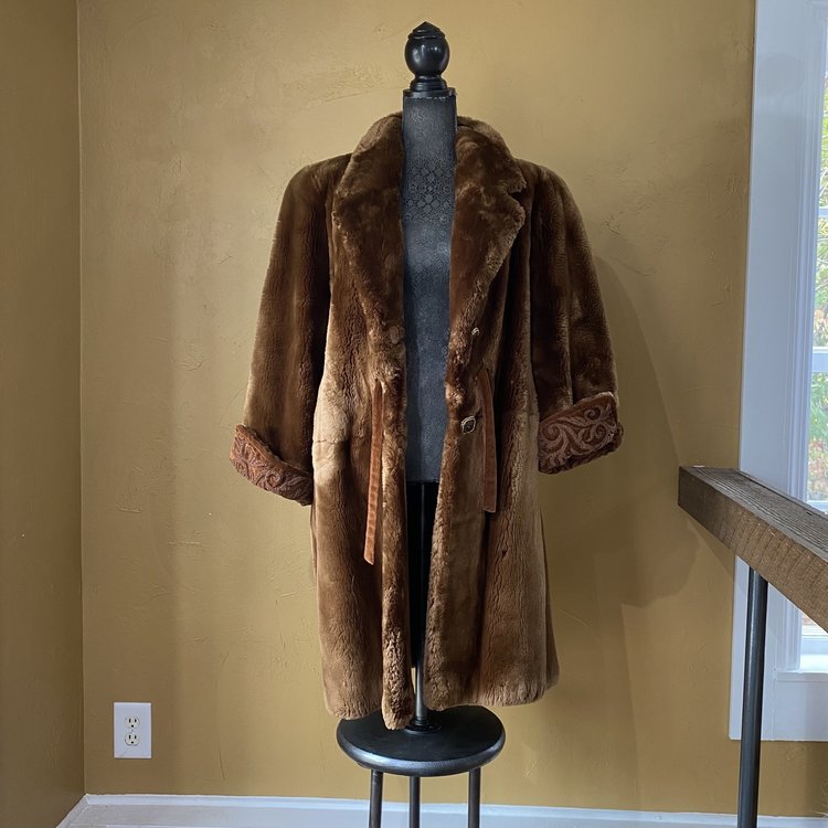 Mariella Corradi Pelligeria Parma Sheared Beaver Coat, L