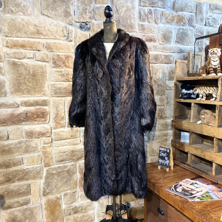 Black Nutria Section Jacket, Size L