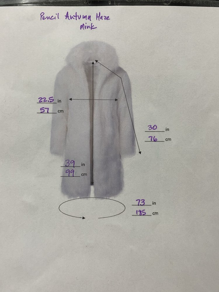 Truesdell Autumn Haze Pencil Mink Coat, Size S