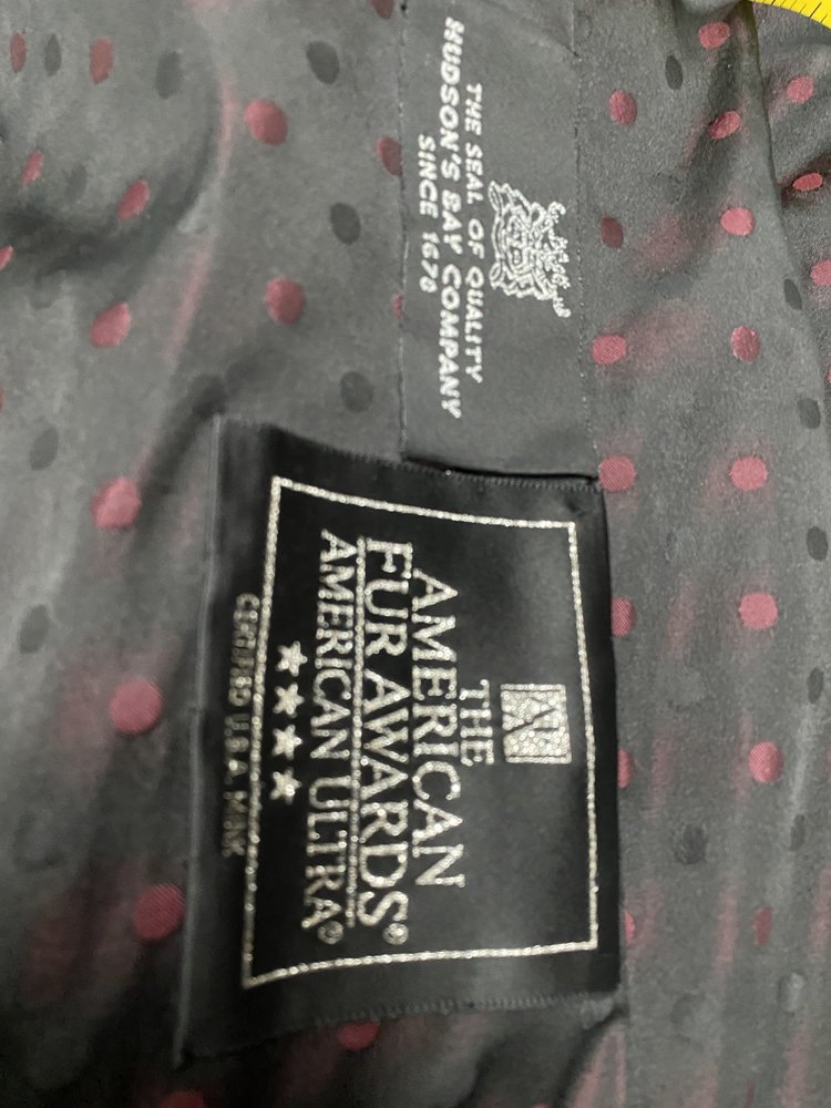 Truesdell Very Dark Ranch Mink Coat w/Female Pelts, Size S