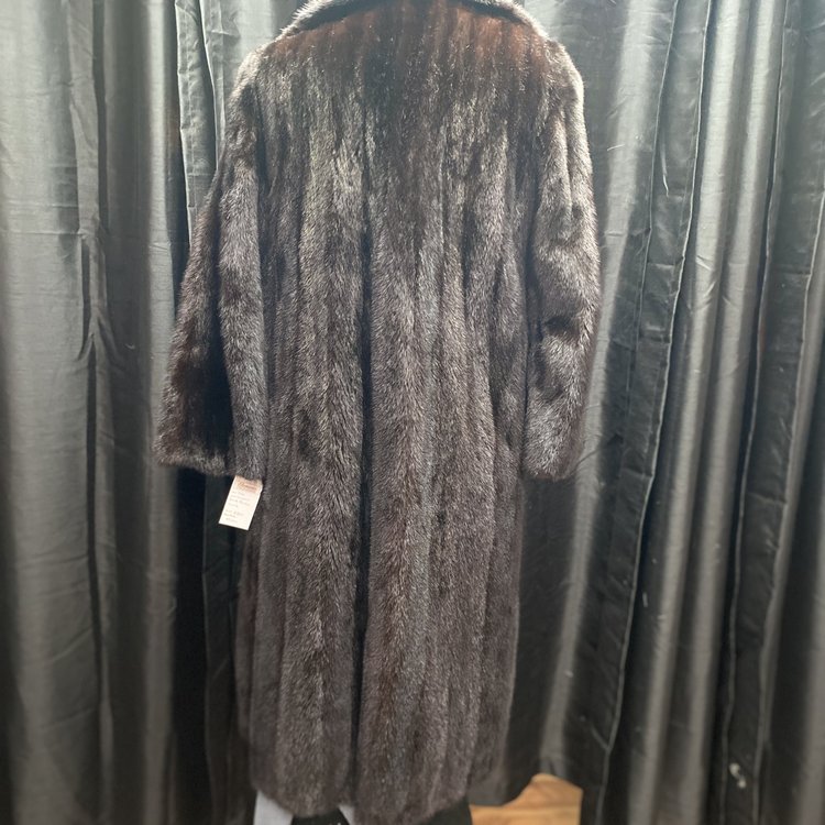 Lapaul's Dark Ranch Mink Long Coat, Size S/M