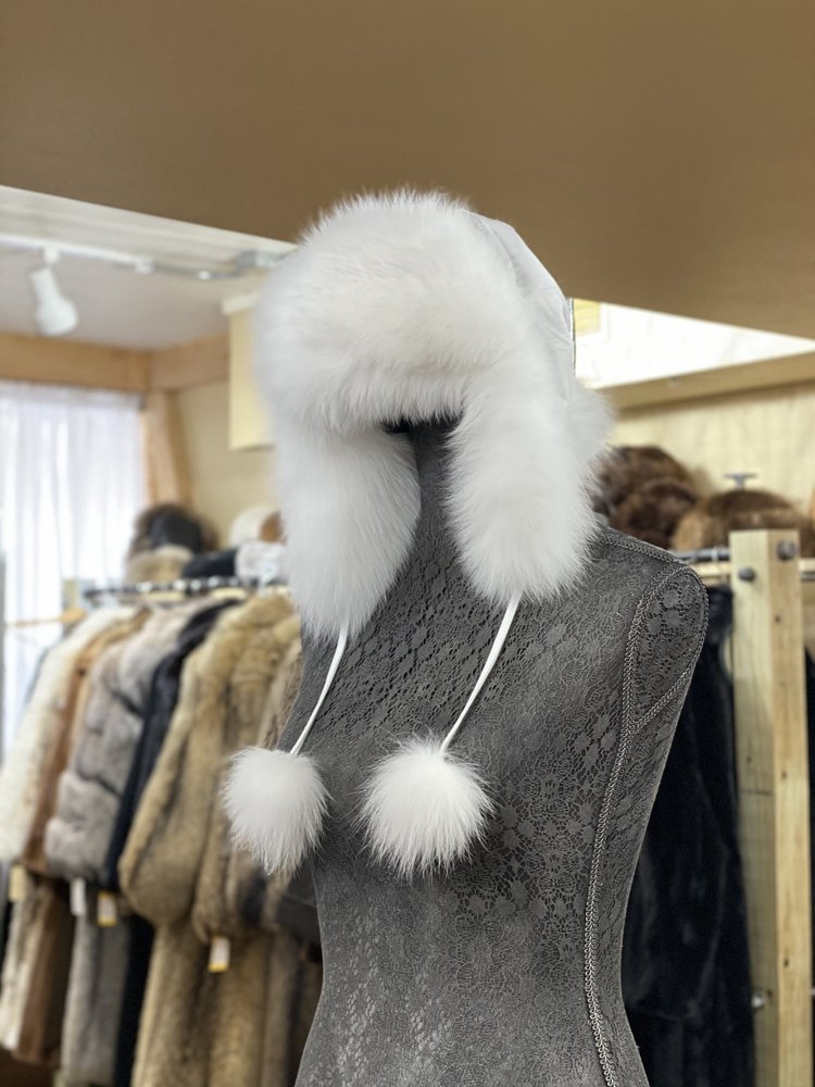 White Fox Trapper Hat, O/S