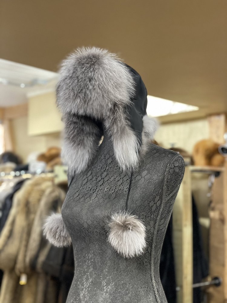 Fox Trapper Hat,  Blk/Gray