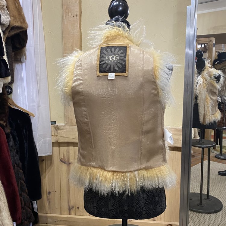 UGG Mongolian Lamb Vest, Size M/L