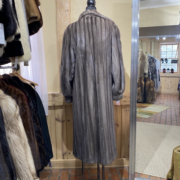 Kirschner Furs Lavender Mink Full Length Coat, Size M/L