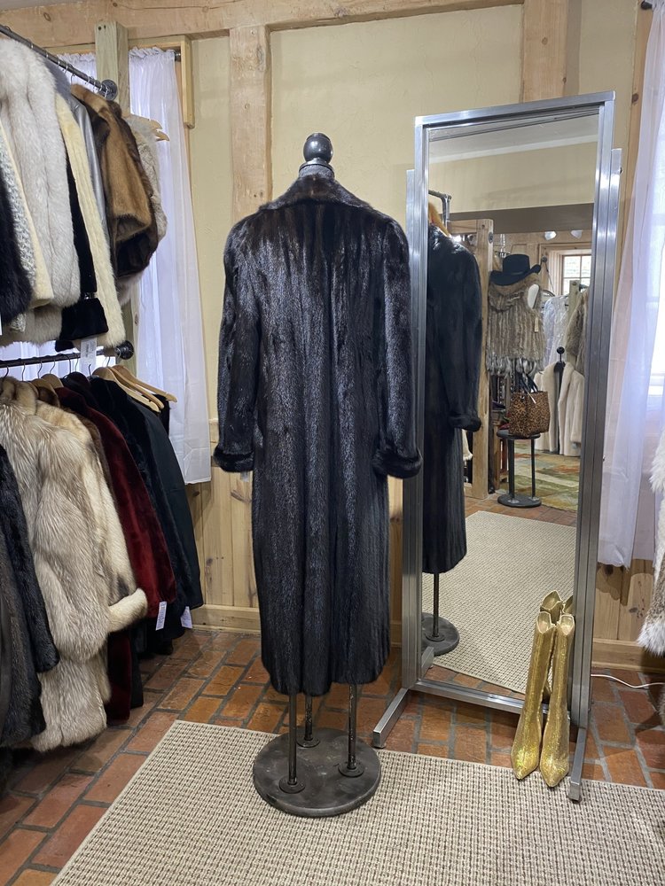 Dark Ranch Mink Full Length Coat, Size L