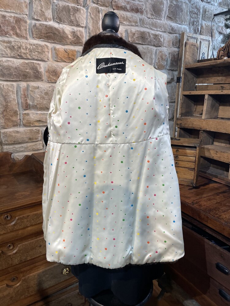 Dark Ranch Mink and Leather Jacket, Size M