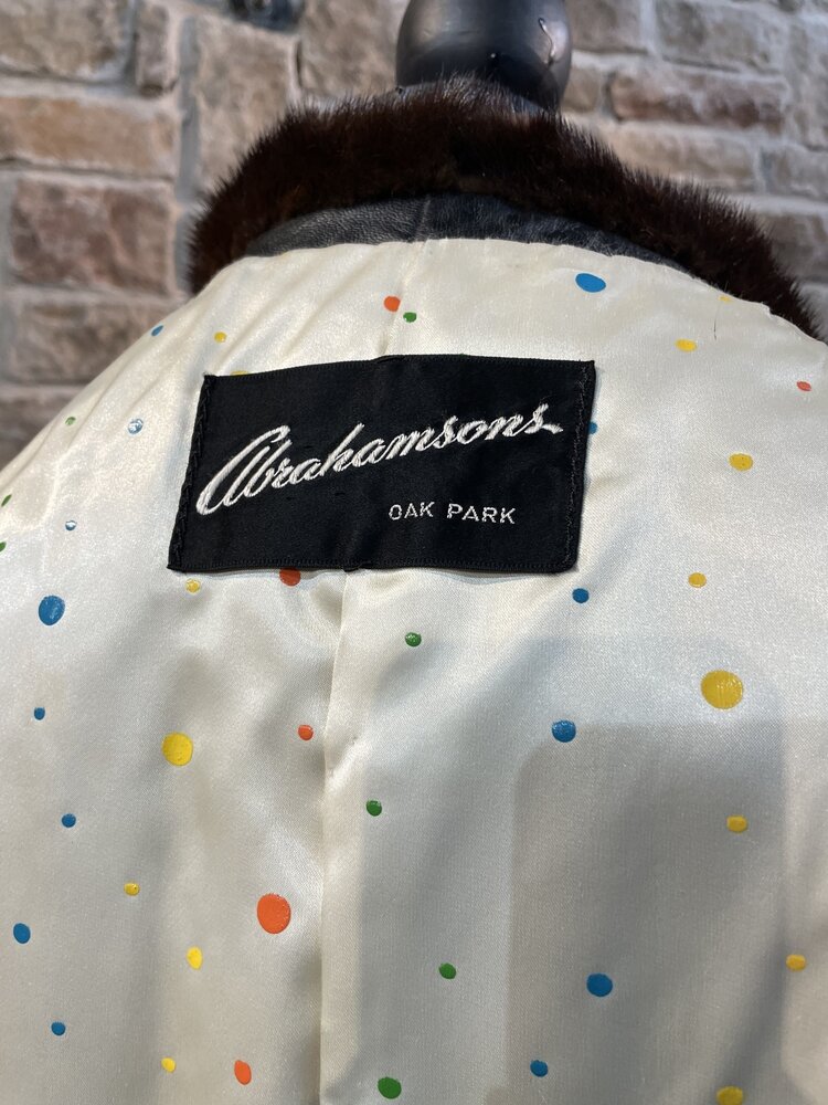 Dark Ranch Mink and Leather Jacket, Size M