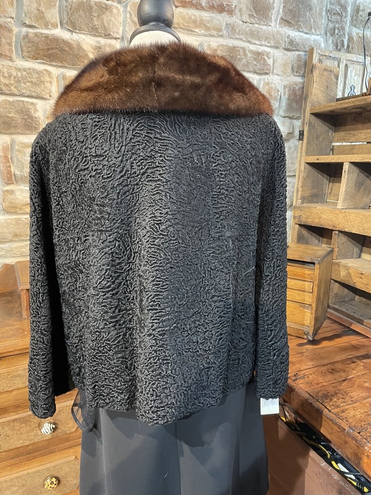 Persian Lamb with Mink Collar, Size M