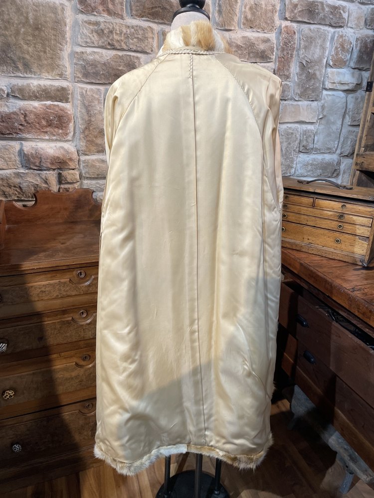 Golden Isle Fox Section Long Coat, Size M