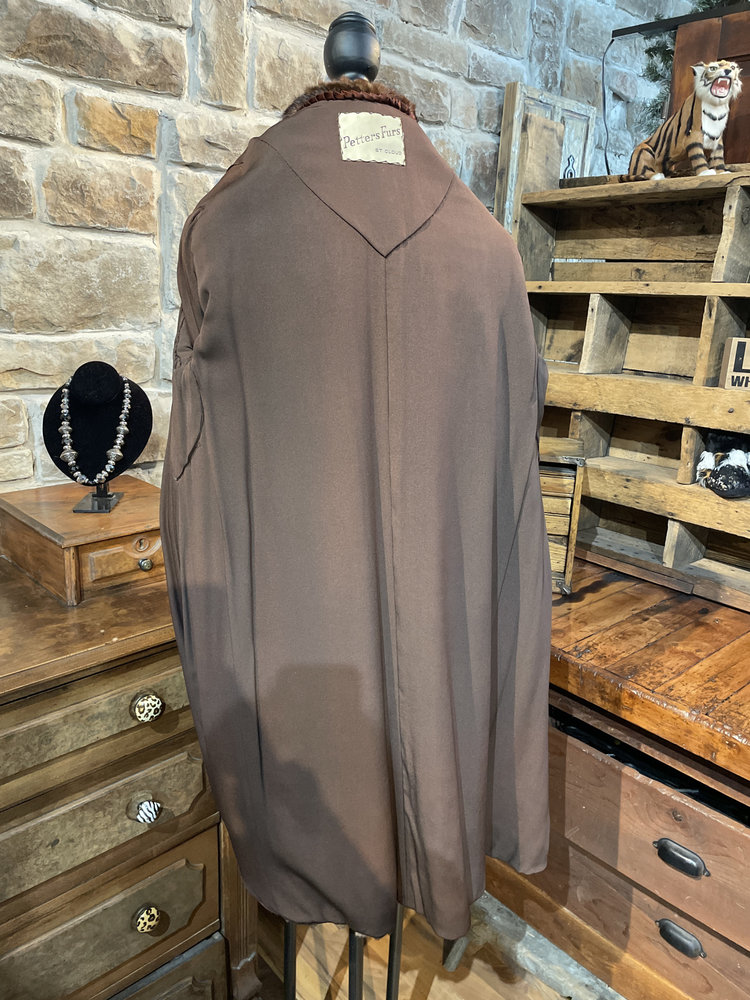 Ranch Mink Sections Swing Coat, Size M