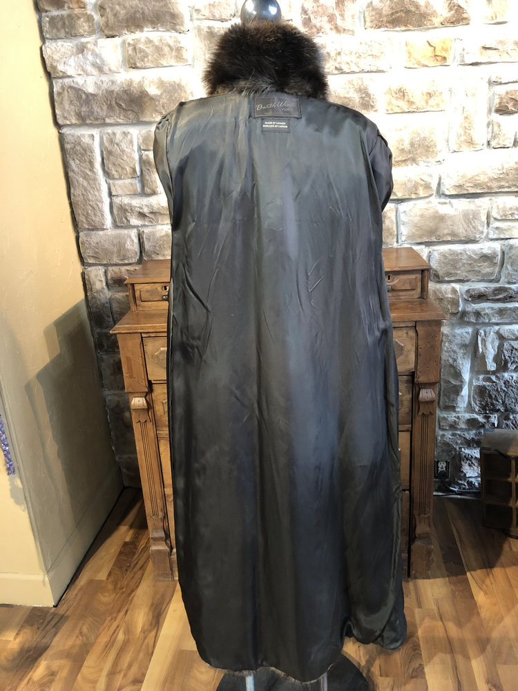 Natural Brown Beaver Coat, Size M