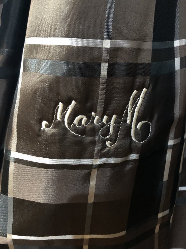 Dark Ranch Mink Sections Long Coat, Size M