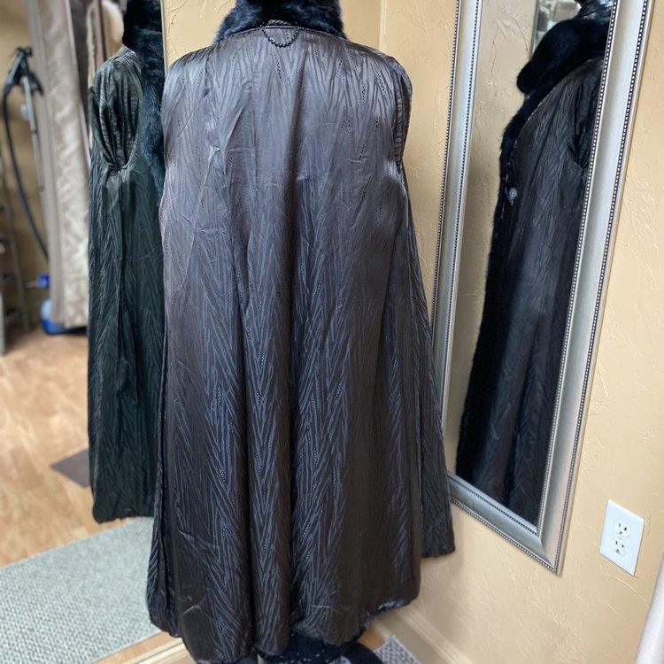 Black Magic Black Magic Mink Swing Coat, Size M