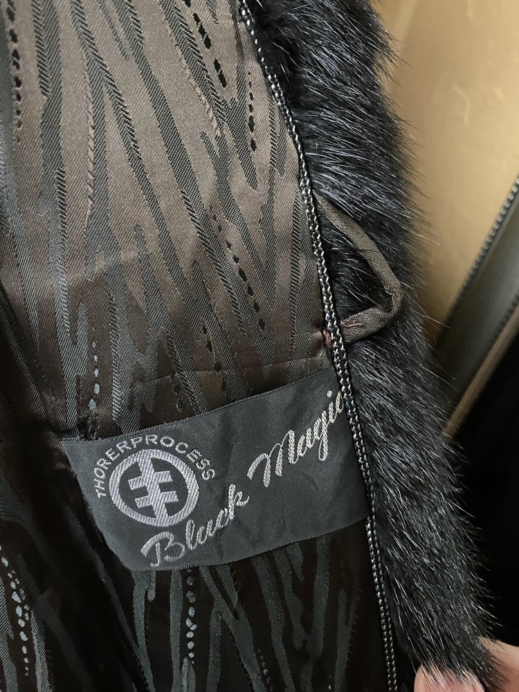 Black Magic Black Magic Mink Swing Coat, Size M