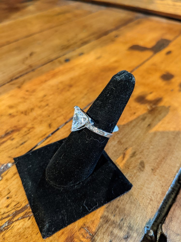 Trillion Cut CZ Ring - Size 7