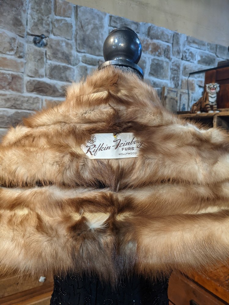 Rifkin-Feinberg Furs All Natural Stone Marten Stole, Size OS