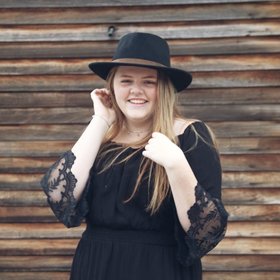 Black Hat with Brown Leather Band