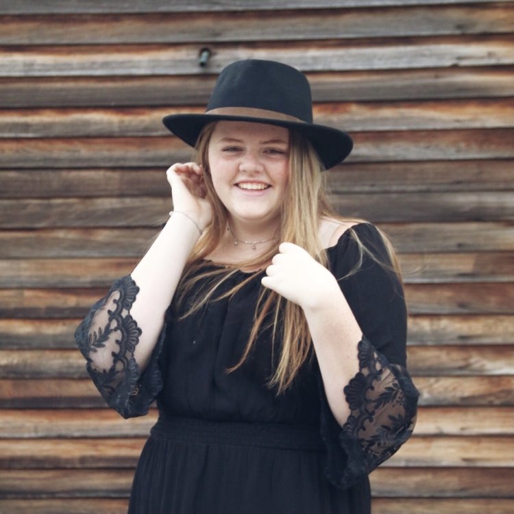 Black Hat with Brown Leather Band