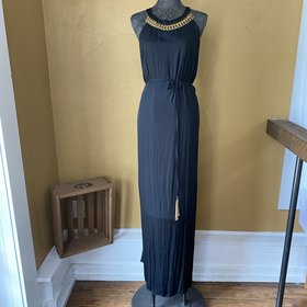 City Chic Black Ring Detail Maxi Dress, Size 22W