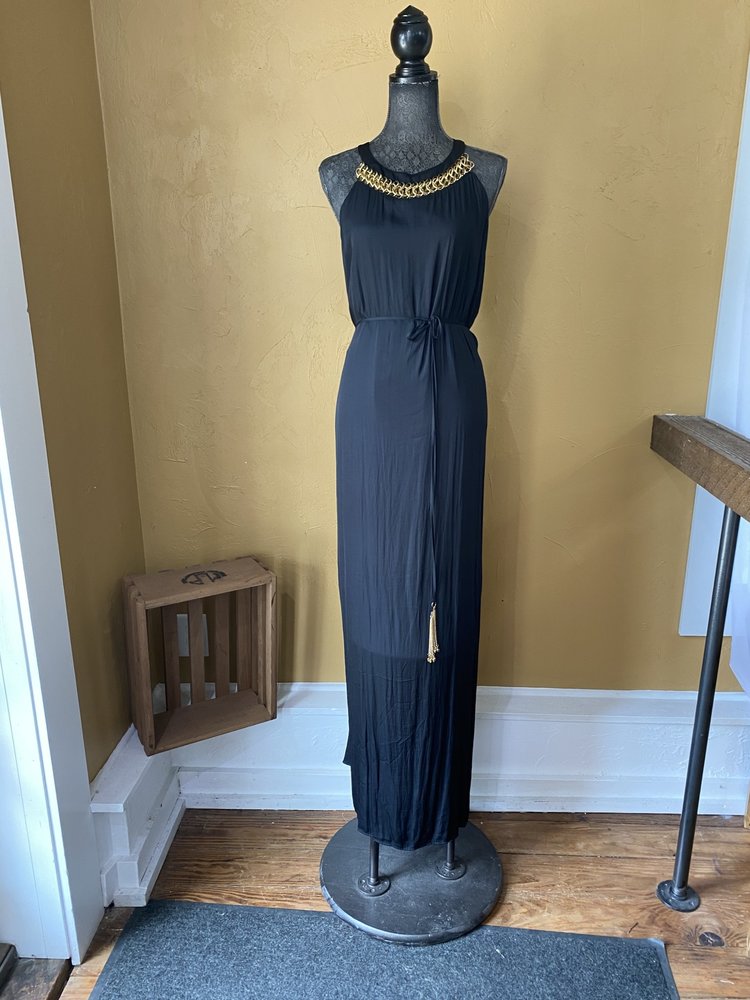 City Chic Black Ring Detail Maxi Dress, Size 22W