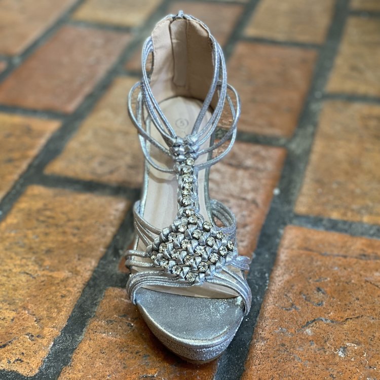 Forever Silver Glitter Wedge