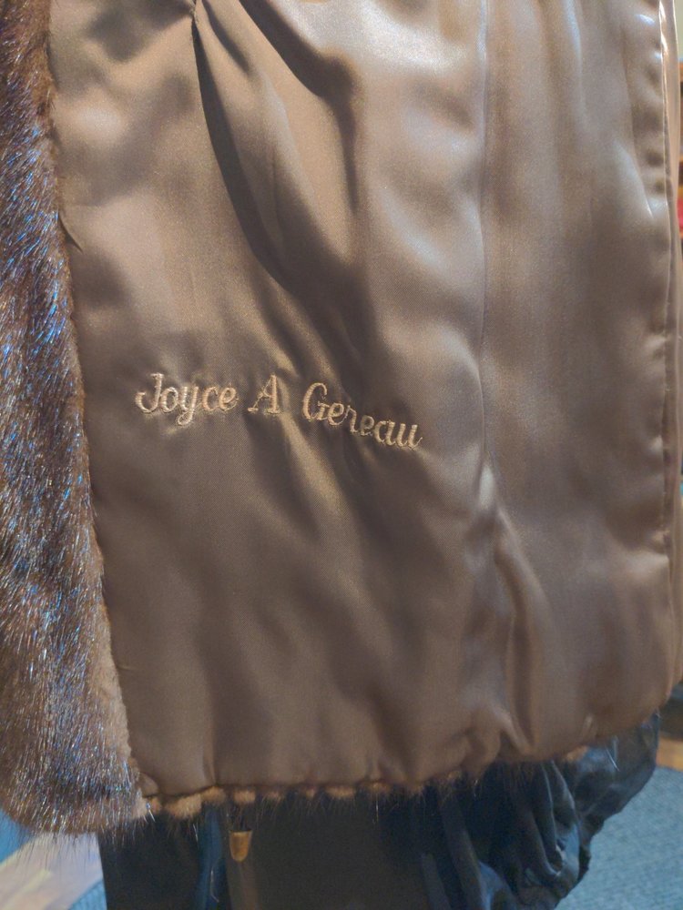 Marshall Field & Co. Corded Dark Ranch Mink Coat, Size M