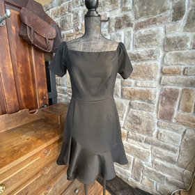 Lucy Paris Black Ruffled Hem Dress