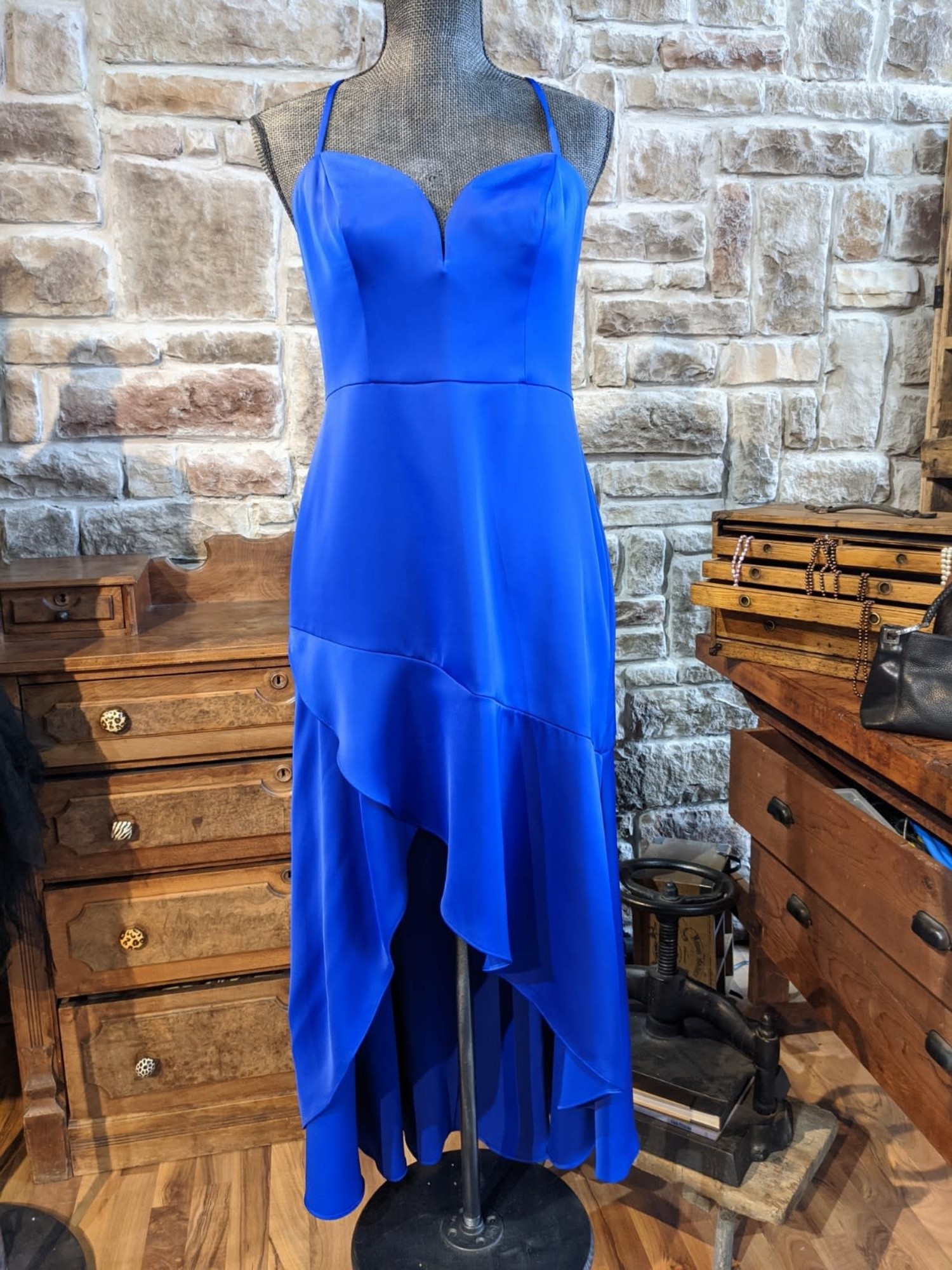 Cobalt Blue Hi Lo Midi Dress Size 10