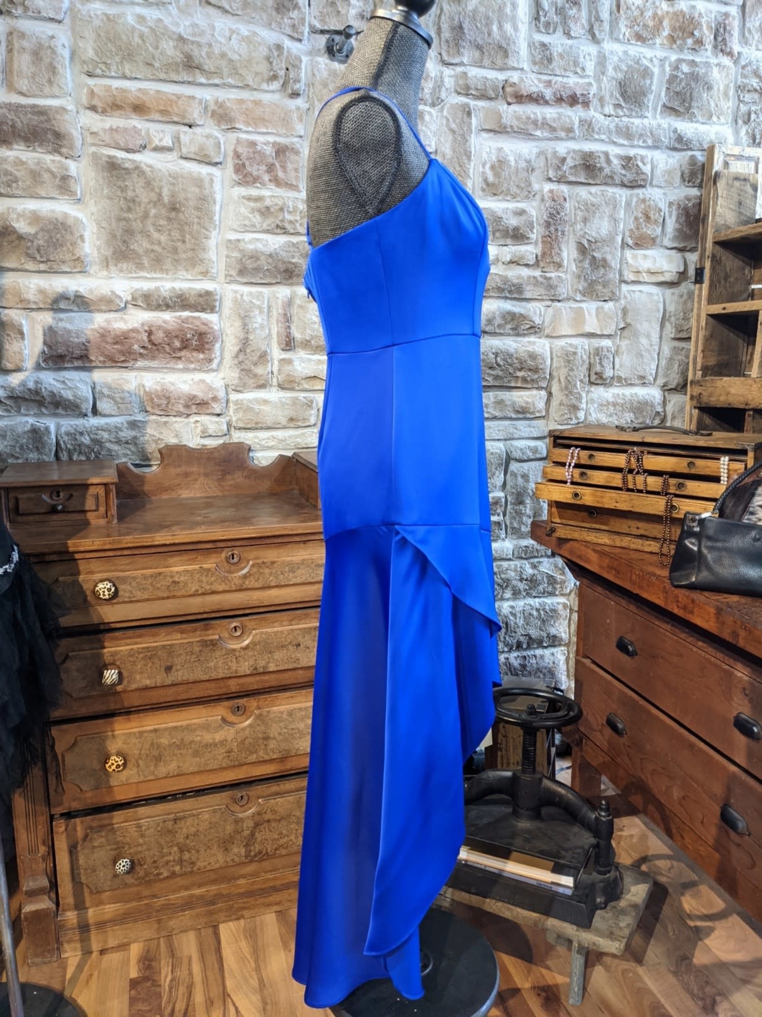 Cobalt Blue Hi Lo Midi Dress Size 10