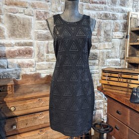 Guess Black Sequin Tank Dress, Size 12