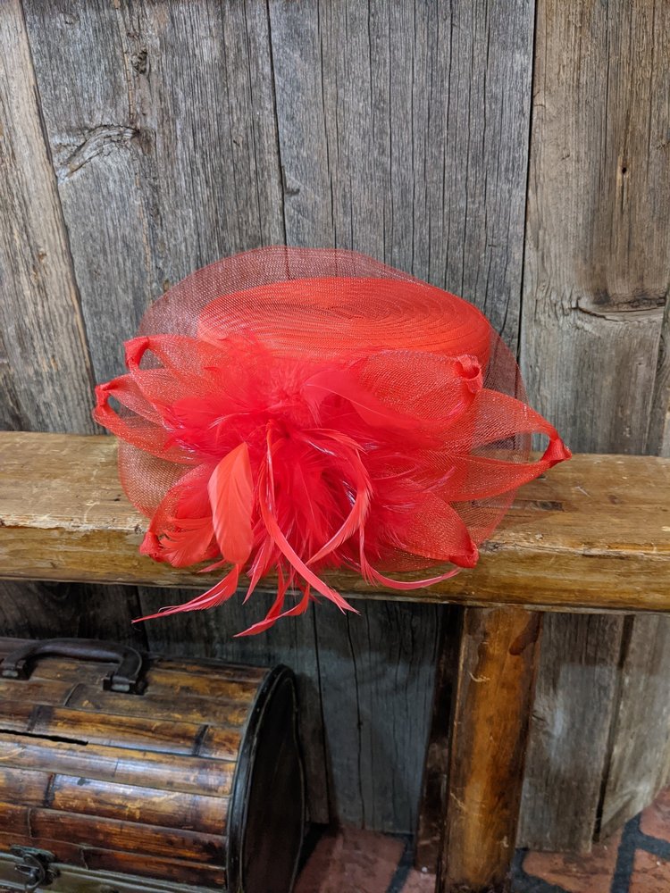 Red Pillbox Hat