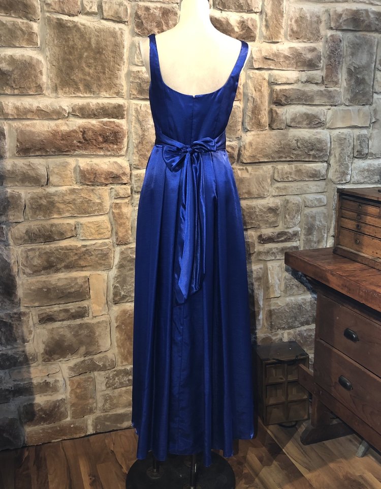 Jasmine Blue Empire Waist Full Length Gown with Pockets