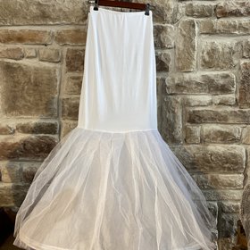 White Mermaid Tulle Slip, Size O/S