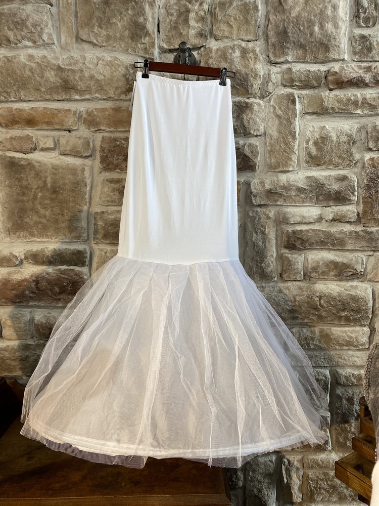 White Mermaid Tulle Slip, Size O/S