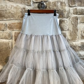 Grey Tulle Slip, Size O/S