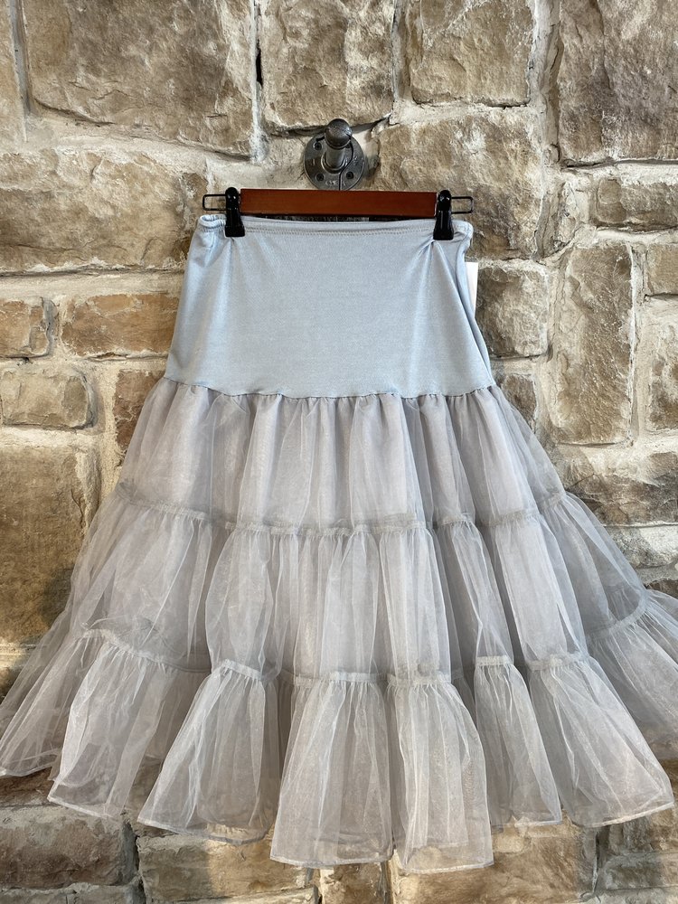 Grey Tulle Slip, Size O/S