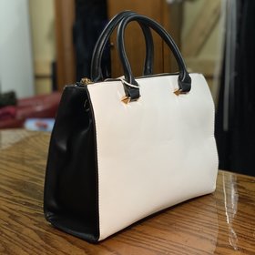 Black and White Vegan Leather Purse