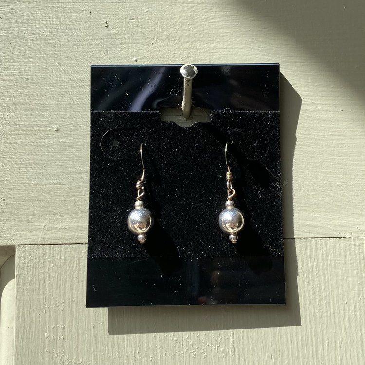 Silver Ball Earrings